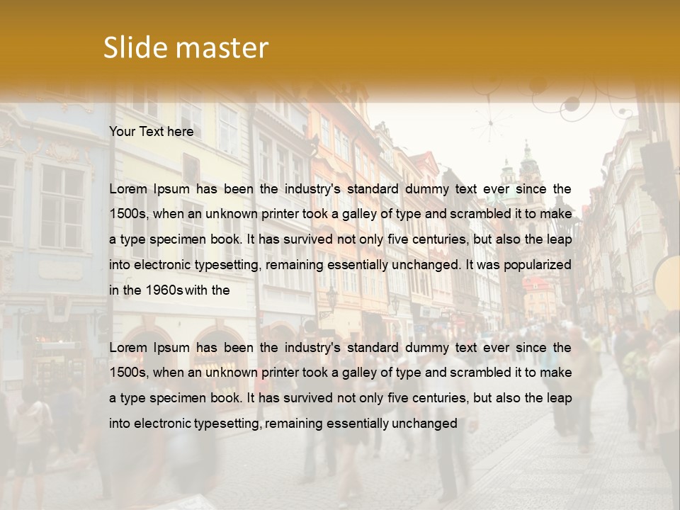 Crowded Street Many PowerPoint Template