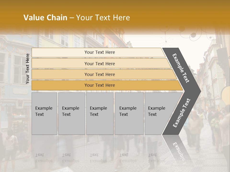 Crowded Street Many PowerPoint Template