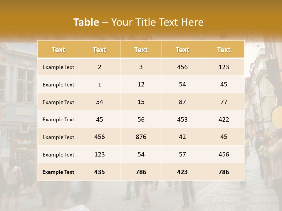 Crowded Street Many PowerPoint Template