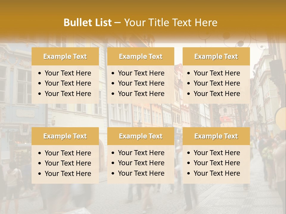Crowded Street Many PowerPoint Template