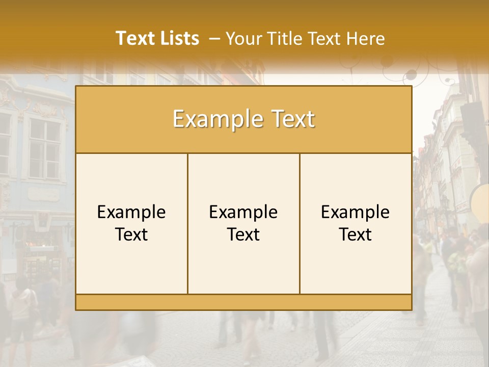 Crowded Street Many PowerPoint Template