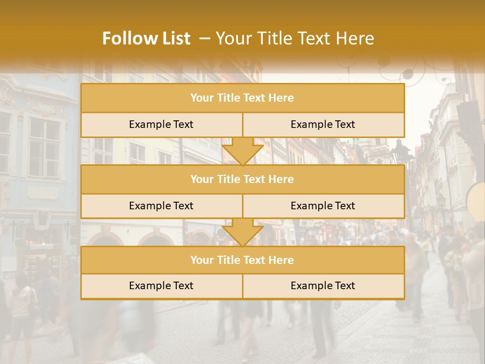 Crowded Street Many PowerPoint Template