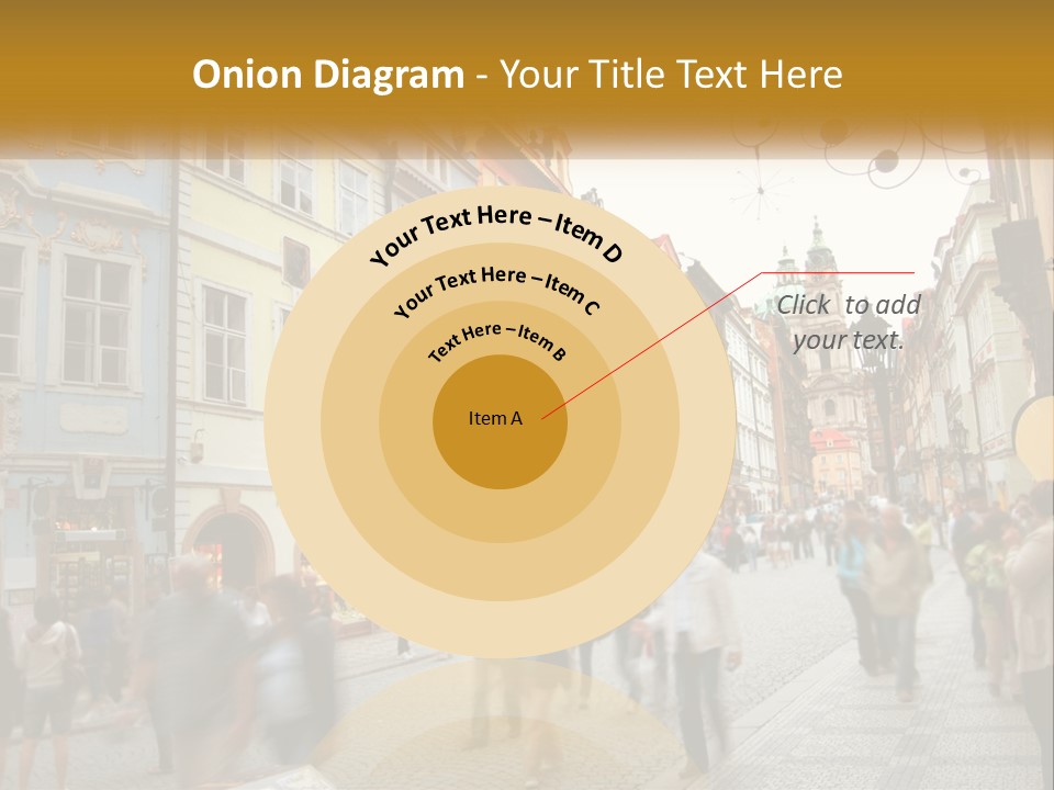 Crowded Street Many PowerPoint Template