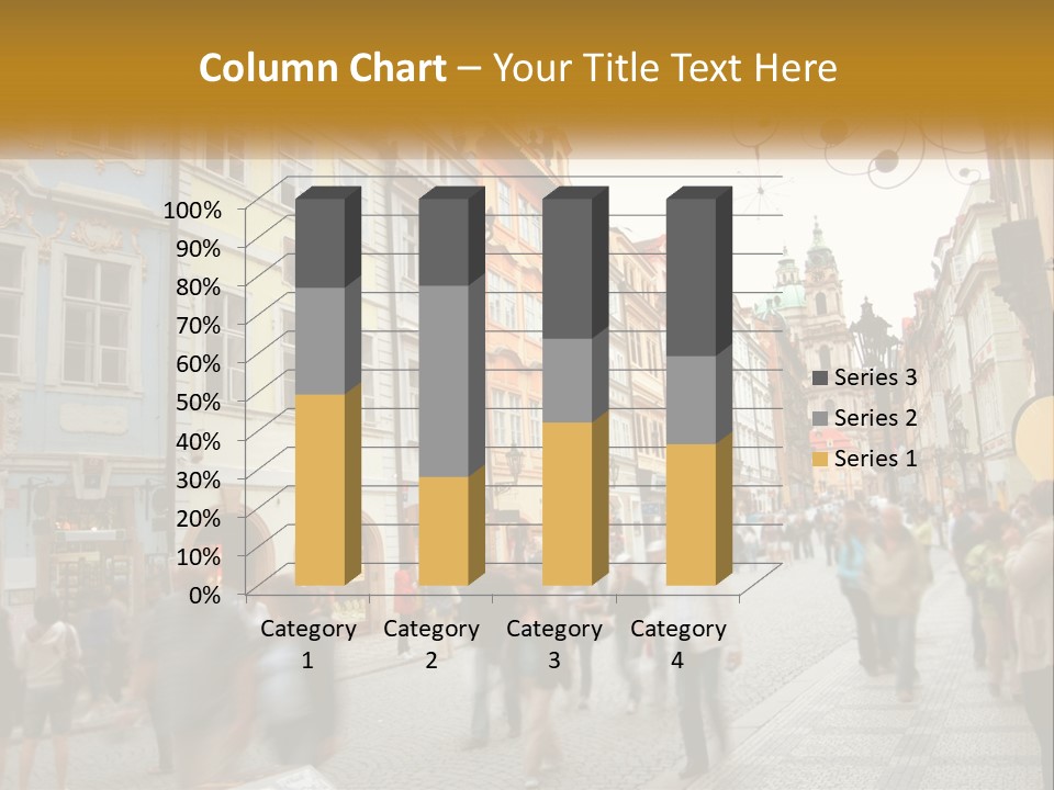 Crowded Street Many PowerPoint Template