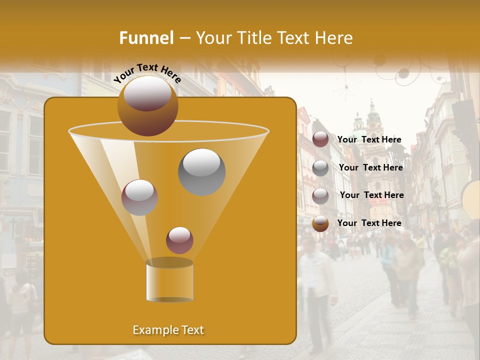 Crowded Street Many PowerPoint Template