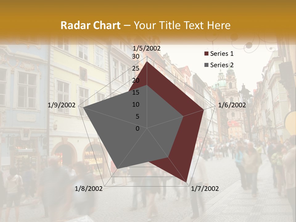 Crowded Street Many PowerPoint Template