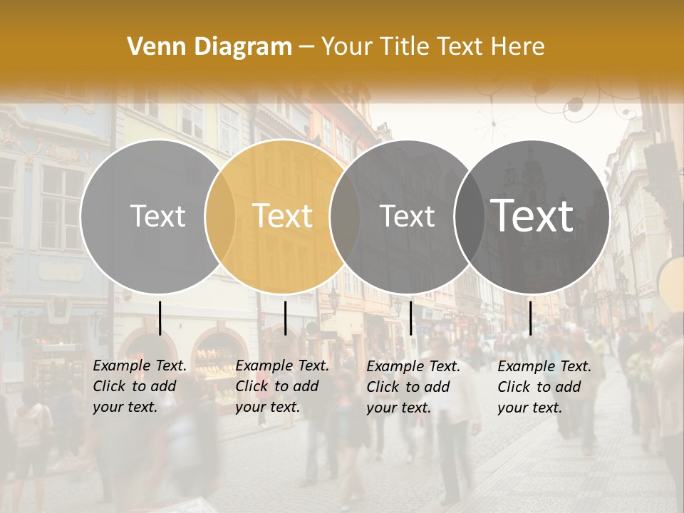 Crowded Street Many PowerPoint Template