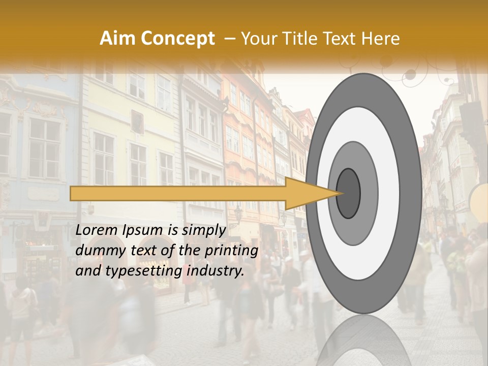 Crowded Street Many PowerPoint Template