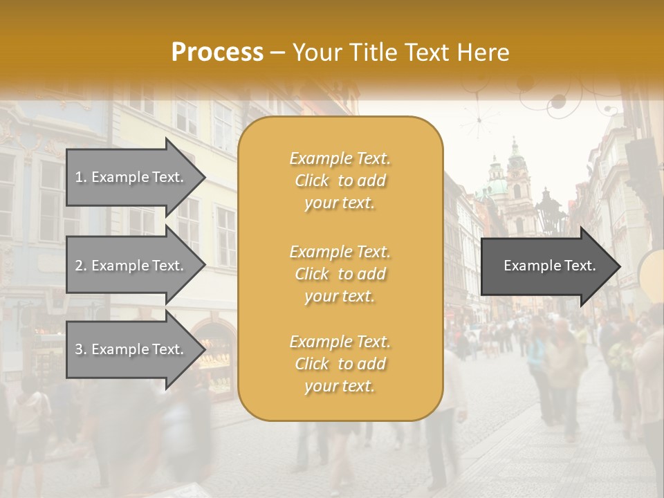 Crowded Street Many PowerPoint Template