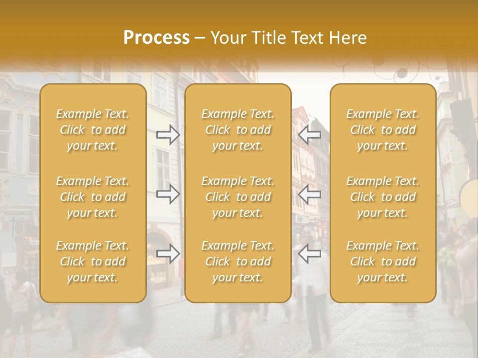 Crowded Street Many PowerPoint Template