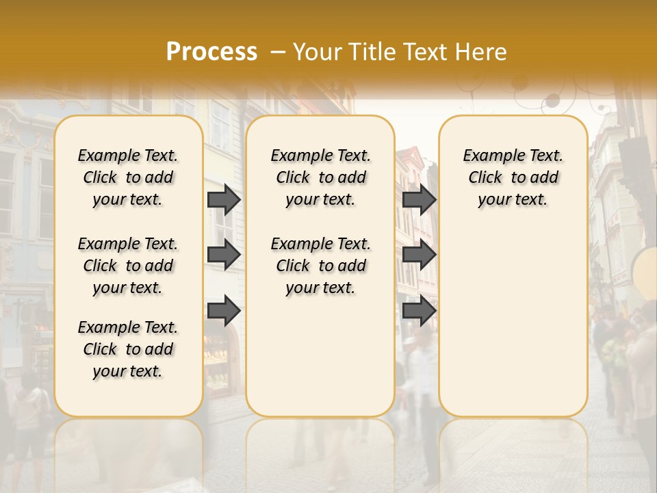 Crowded Street Many PowerPoint Template