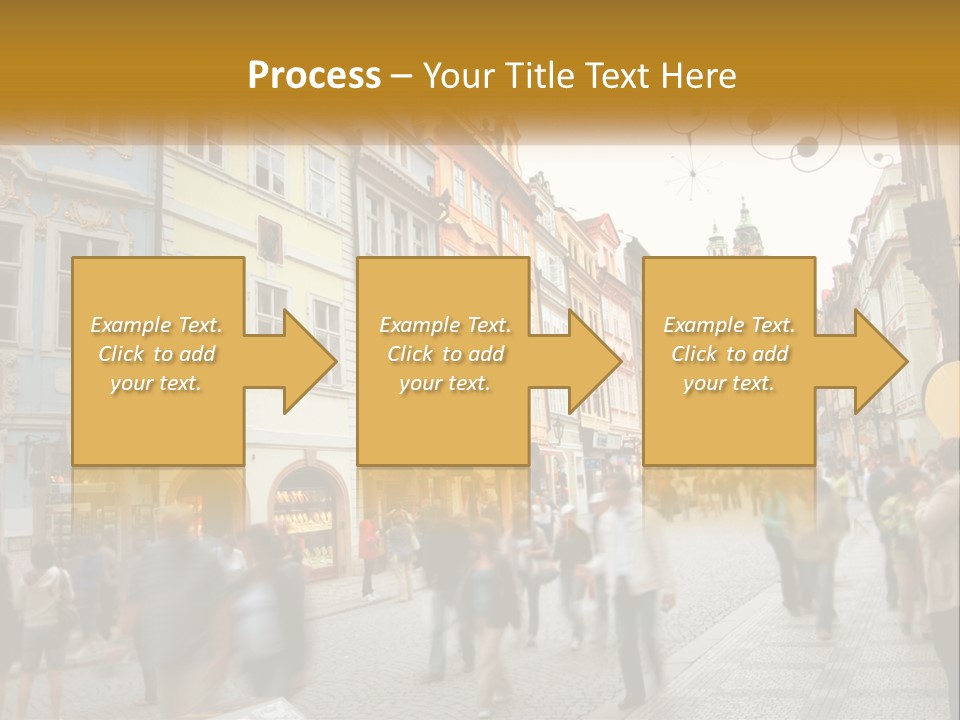 Crowded Street Many PowerPoint Template
