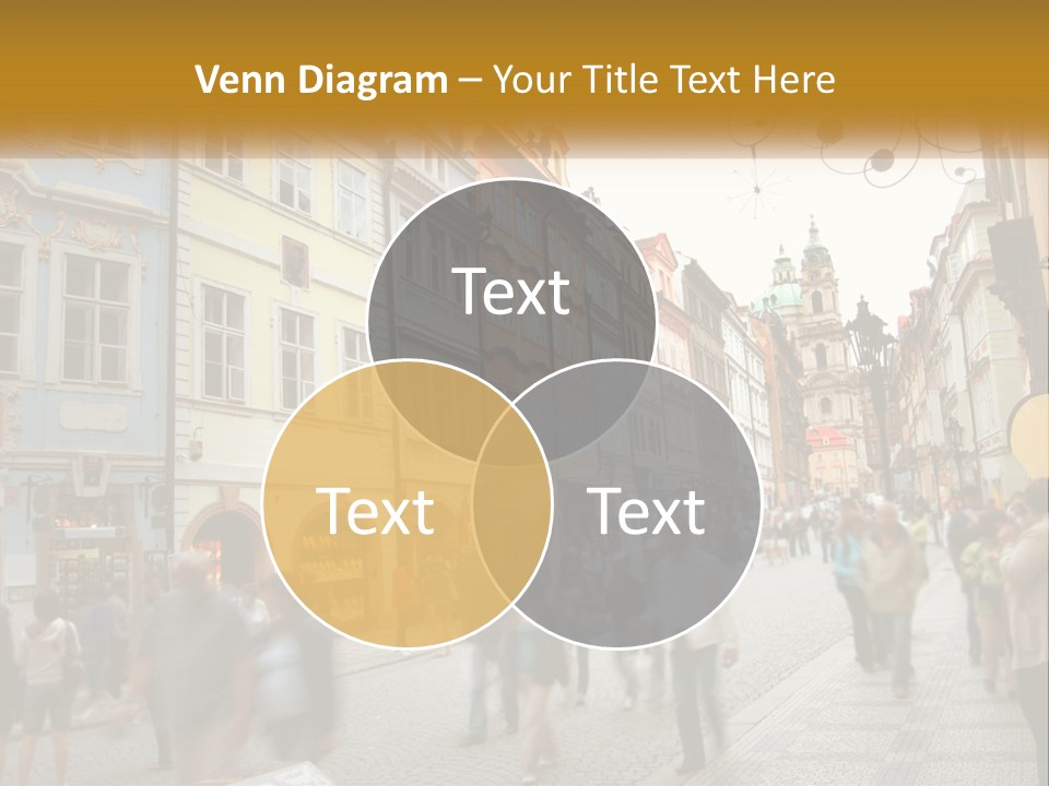 Crowded Street Many PowerPoint Template