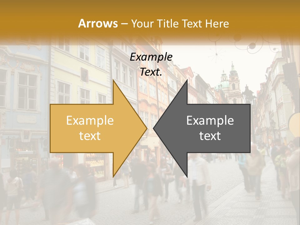 Crowded Street Many PowerPoint Template