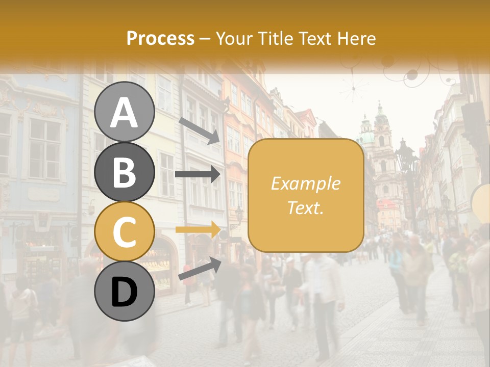 Crowded Street Many PowerPoint Template