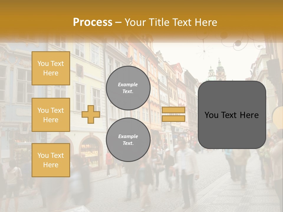 Crowded Street Many PowerPoint Template