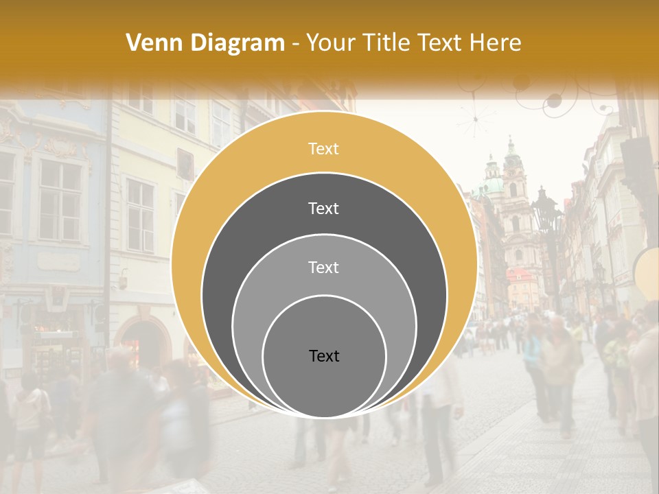 Crowded Street Many PowerPoint Template