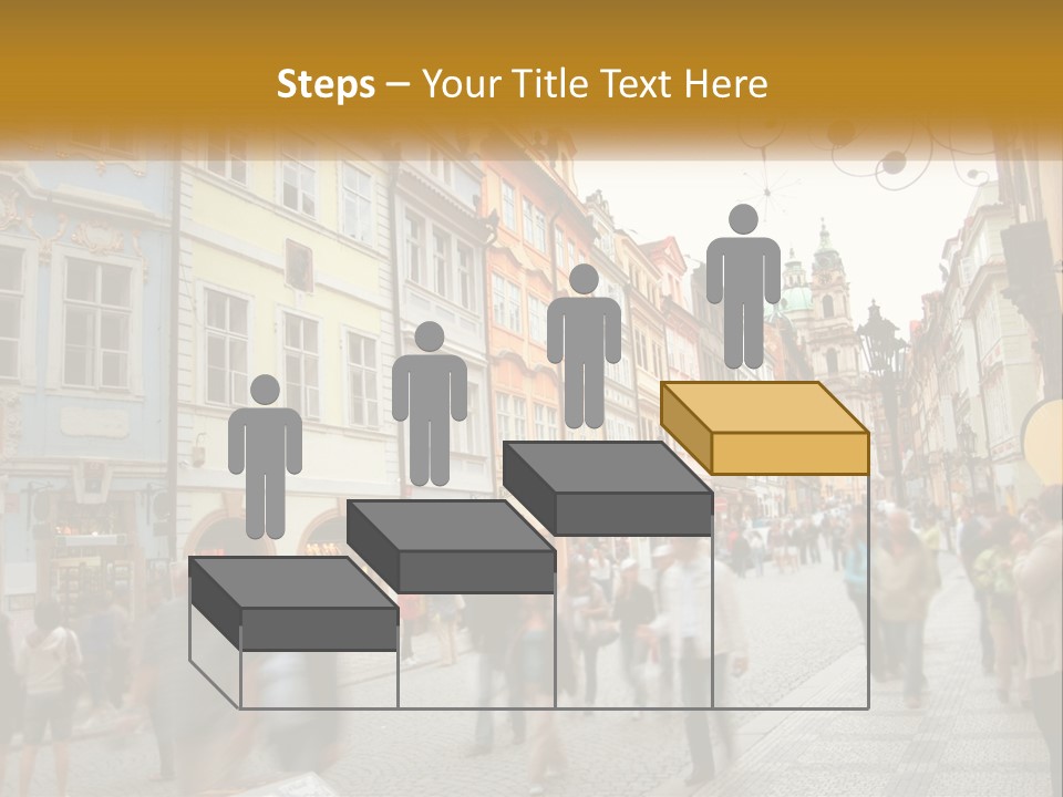 Crowded Street Many PowerPoint Template