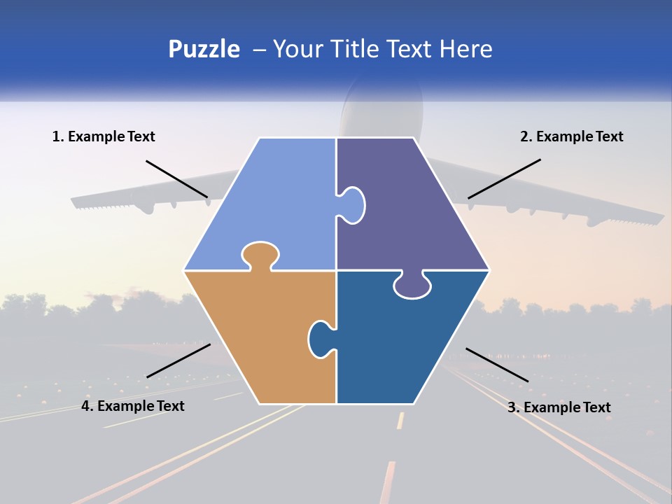 Jet Transportation Airplane PowerPoint Template