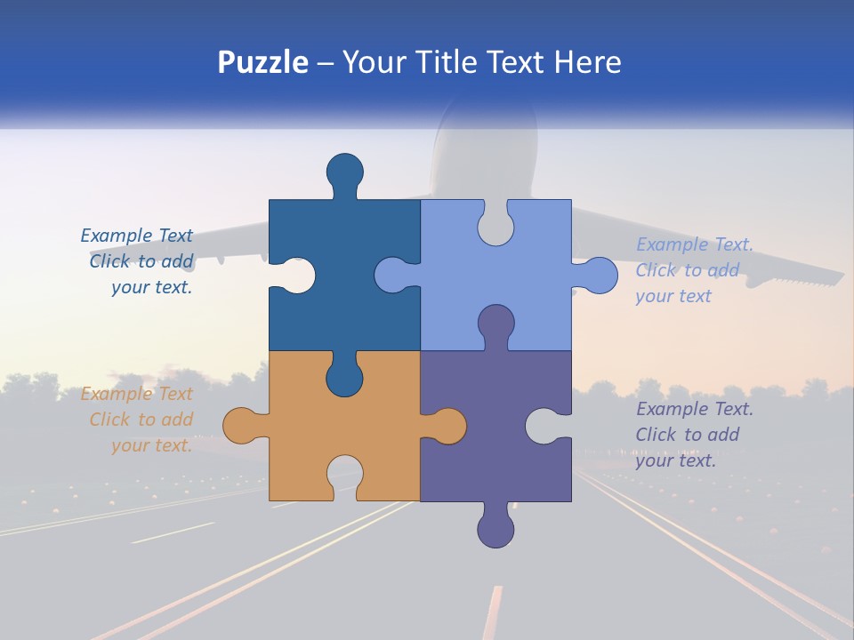 Jet Transportation Airplane PowerPoint Template