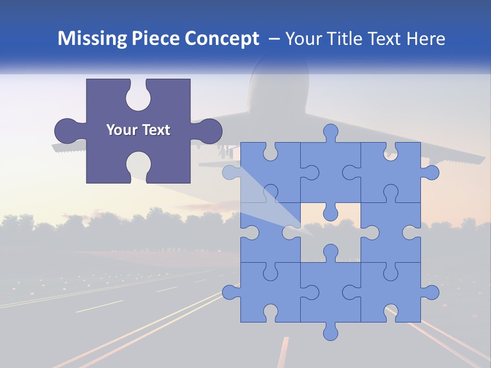 Jet Transportation Airplane PowerPoint Template