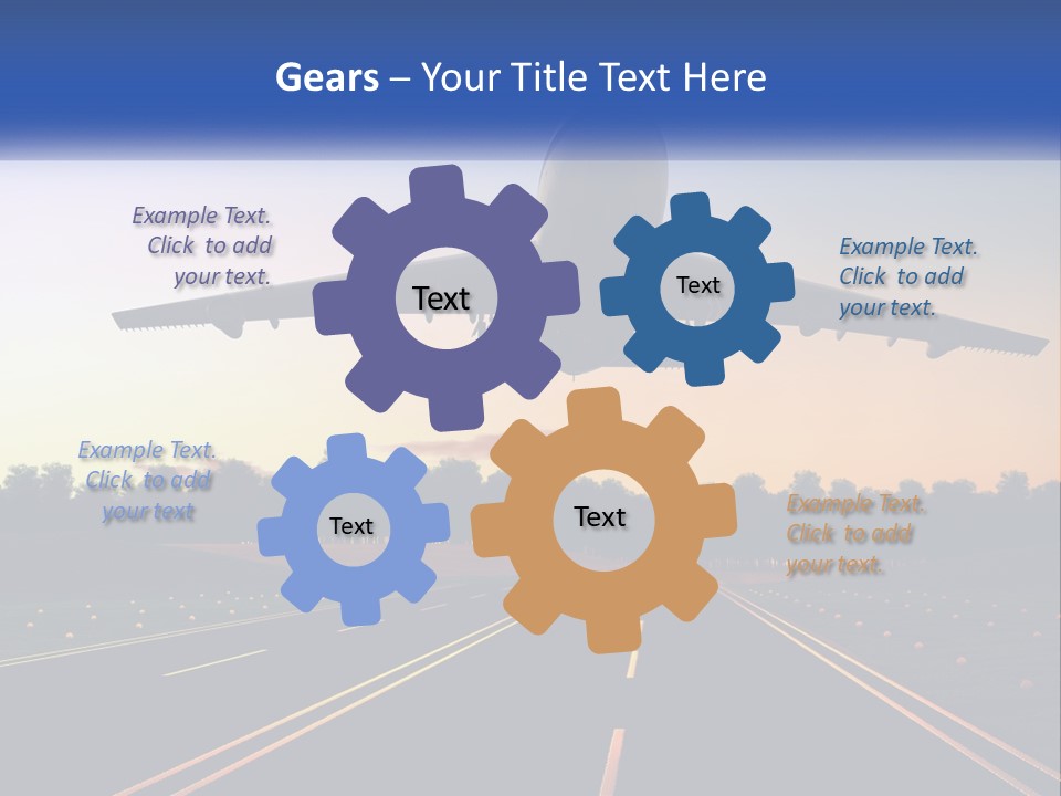 Jet Transportation Airplane PowerPoint Template