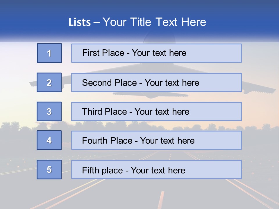 Jet Transportation Airplane PowerPoint Template