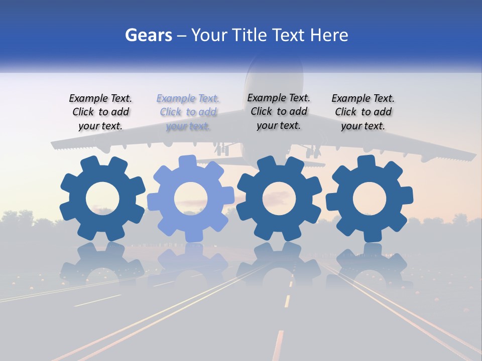 Jet Transportation Airplane PowerPoint Template