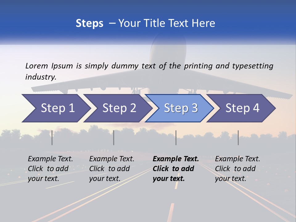 Jet Transportation Airplane PowerPoint Template