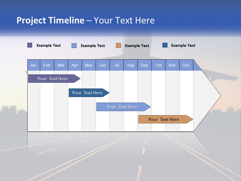 Jet Transportation Airplane PowerPoint Template