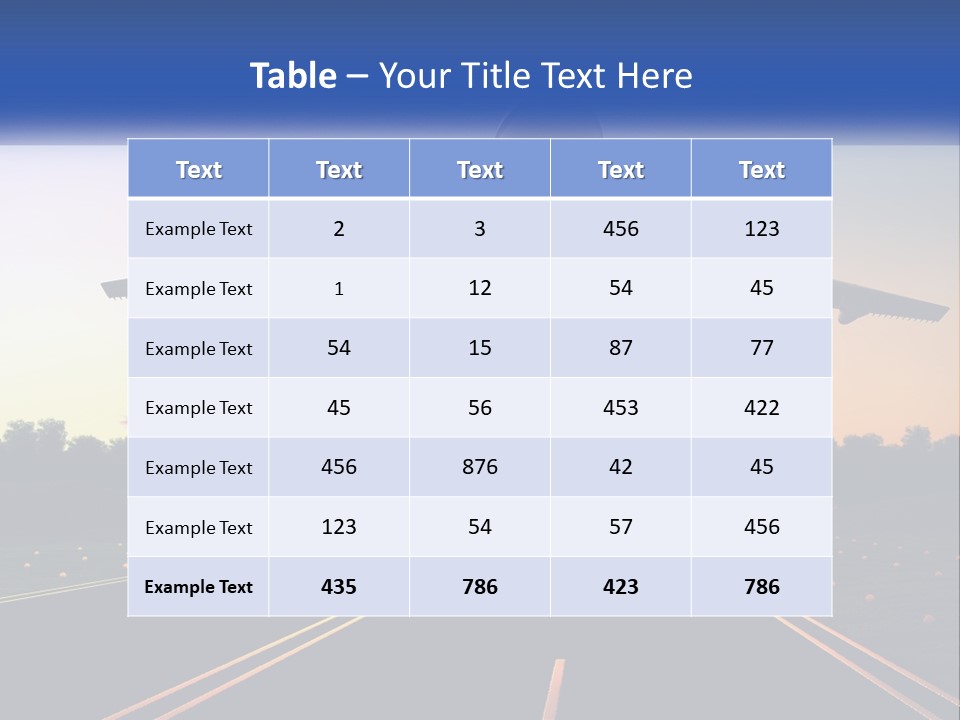 Jet Transportation Airplane PowerPoint Template