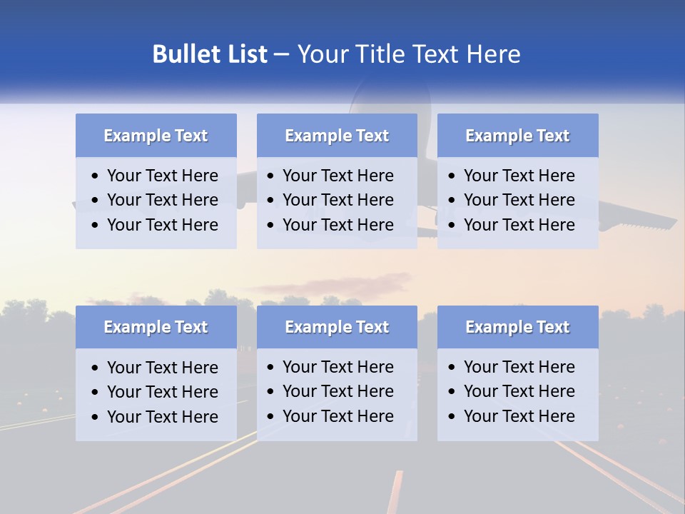 Jet Transportation Airplane PowerPoint Template