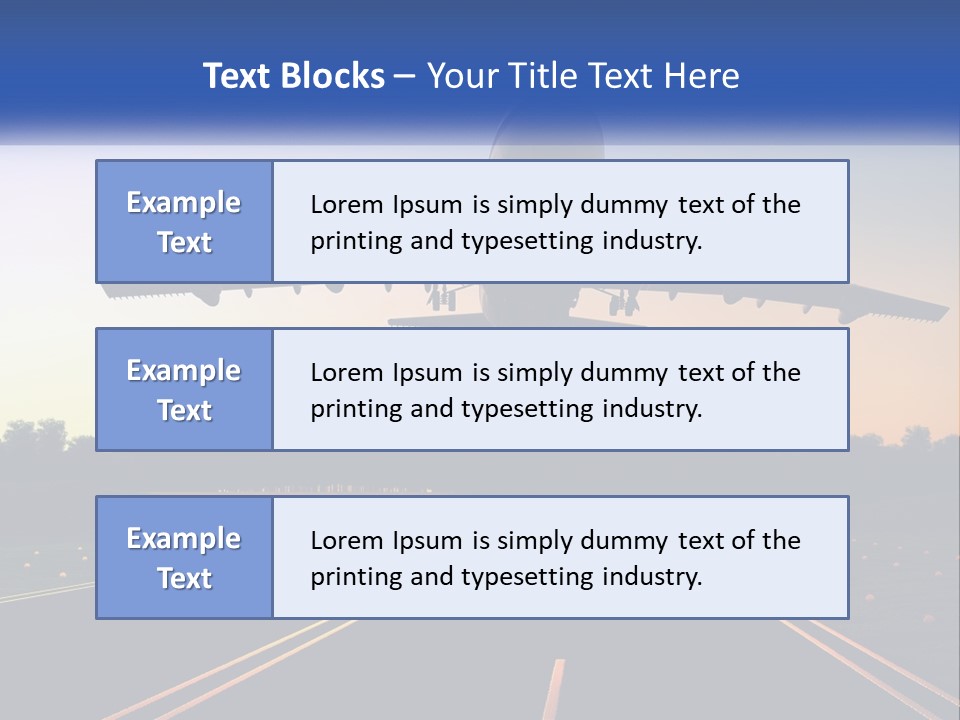 Jet Transportation Airplane PowerPoint Template