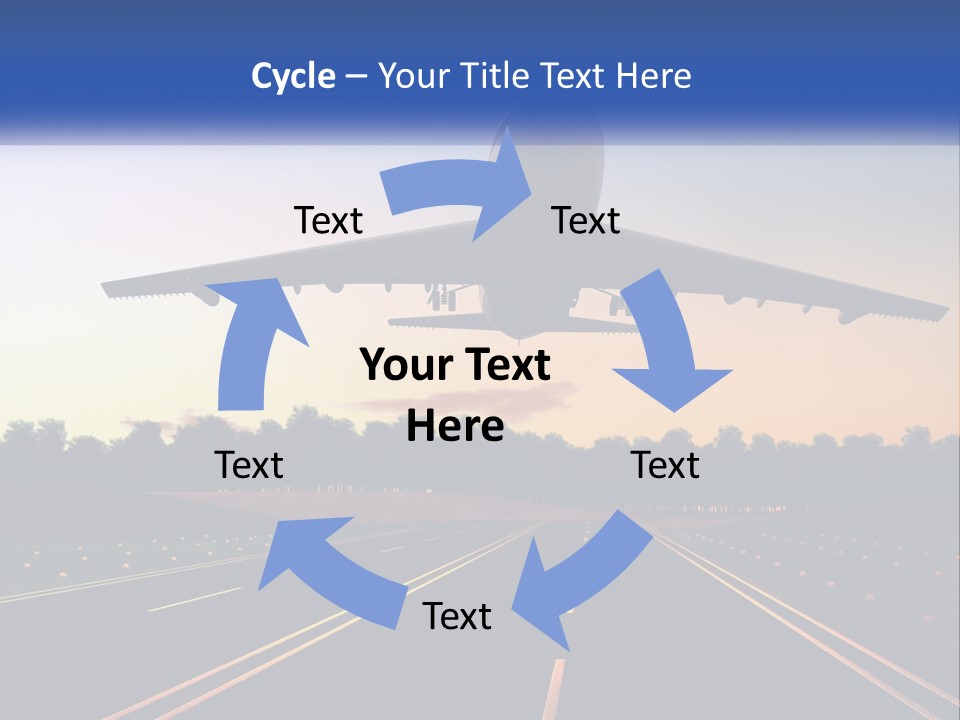 Jet Transportation Airplane PowerPoint Template