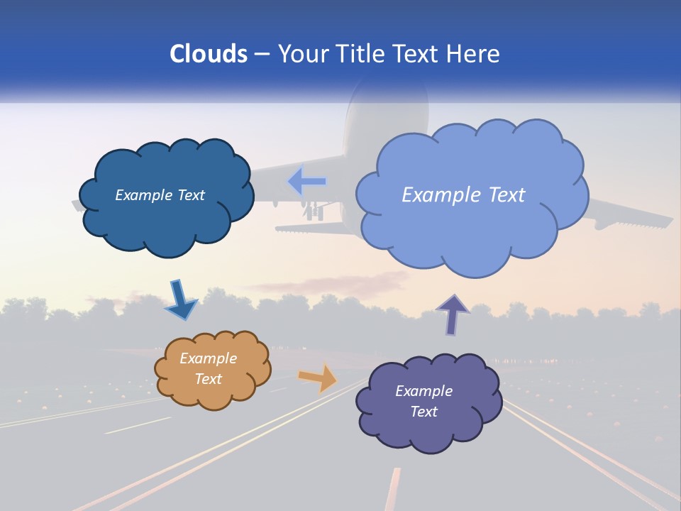 Jet Transportation Airplane PowerPoint Template