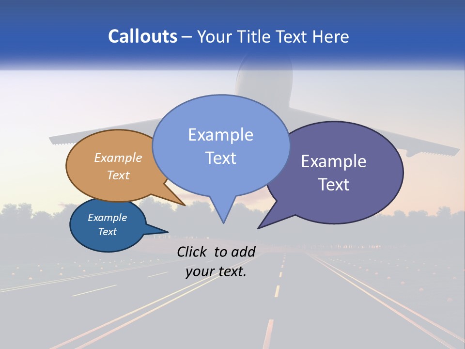 Jet Transportation Airplane PowerPoint Template