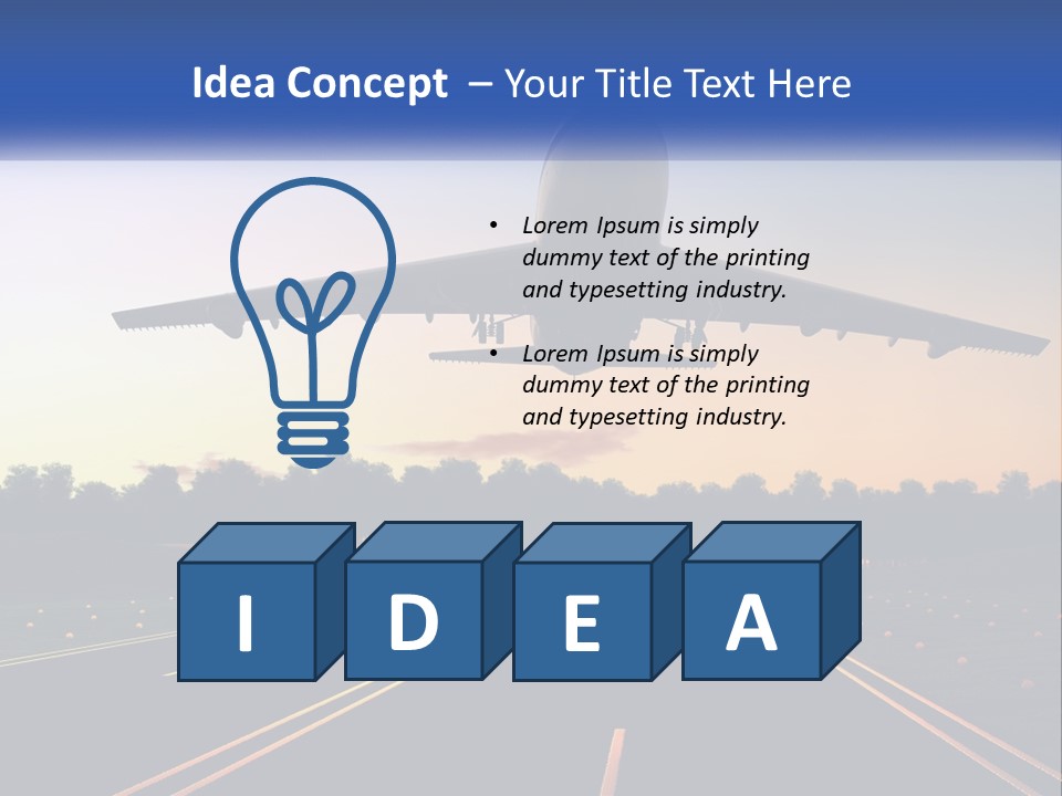 Jet Transportation Airplane PowerPoint Template