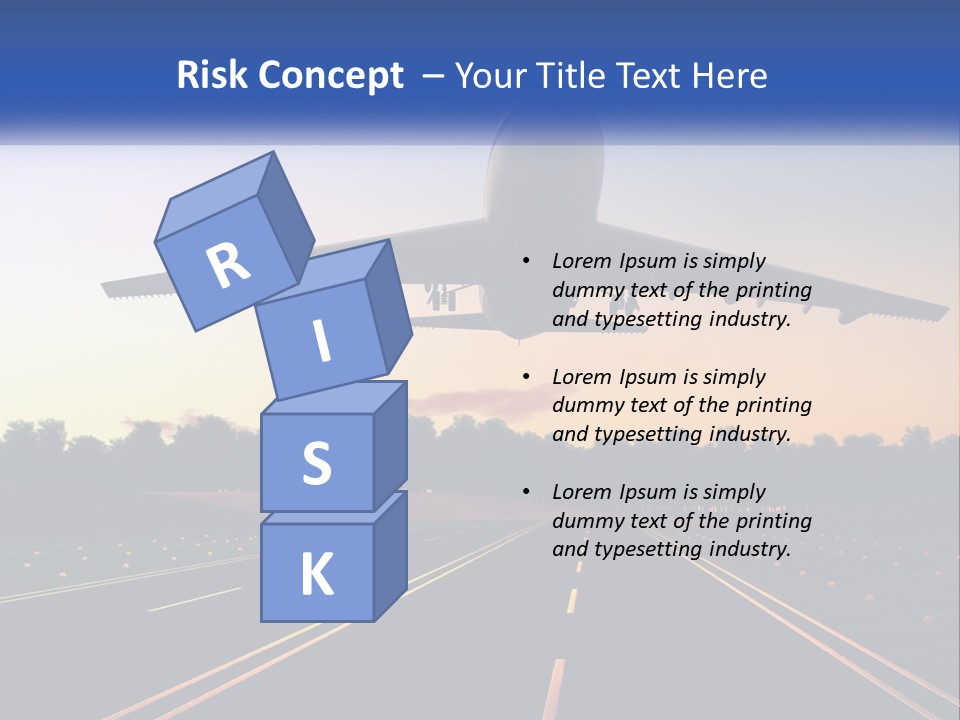 Jet Transportation Airplane PowerPoint Template