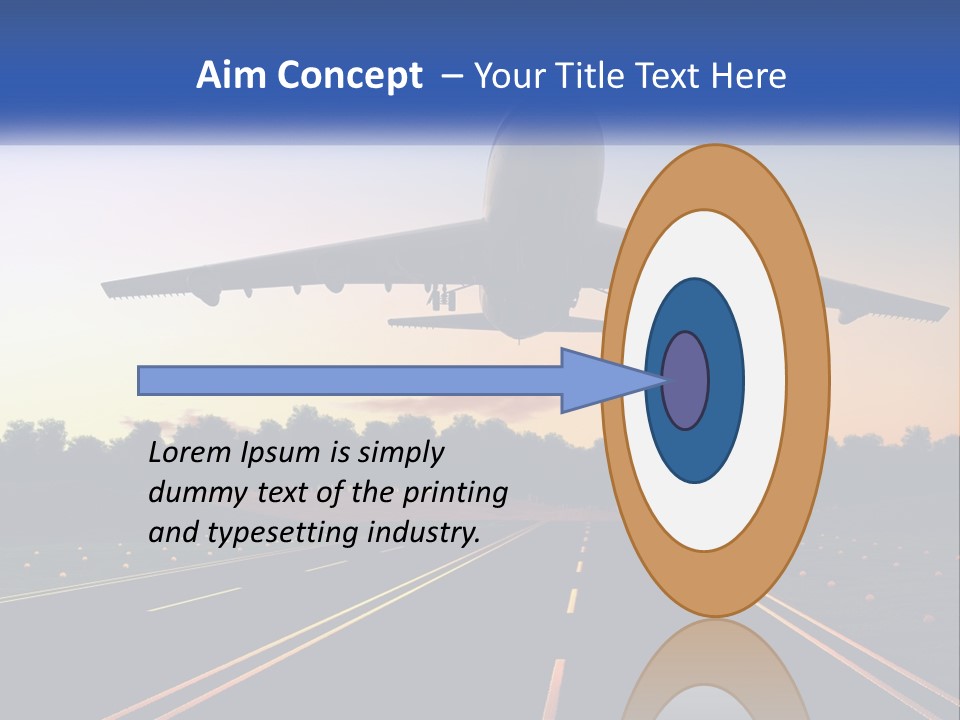 Jet Transportation Airplane PowerPoint Template