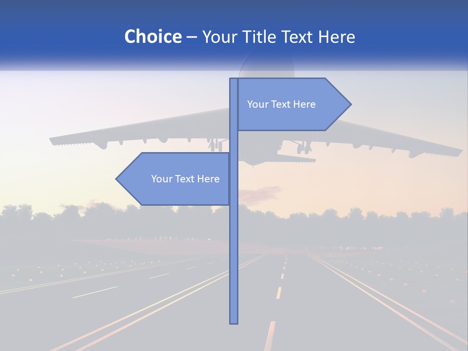 Jet Transportation Airplane PowerPoint Template