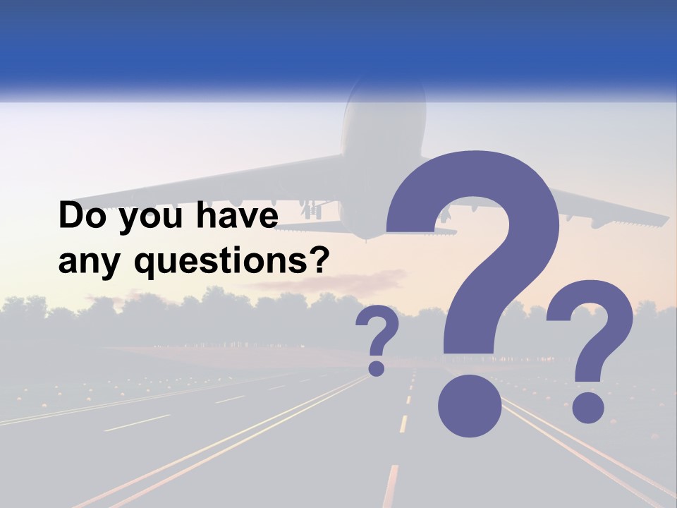 Jet Transportation Airplane PowerPoint Template