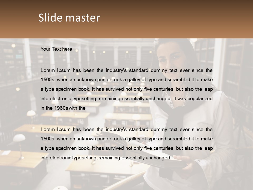 Standing Pretty White PowerPoint Template