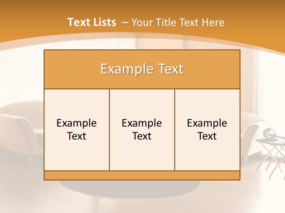 Luxury House Seat PowerPoint Template