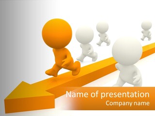 Competing People Abstract PowerPoint Template