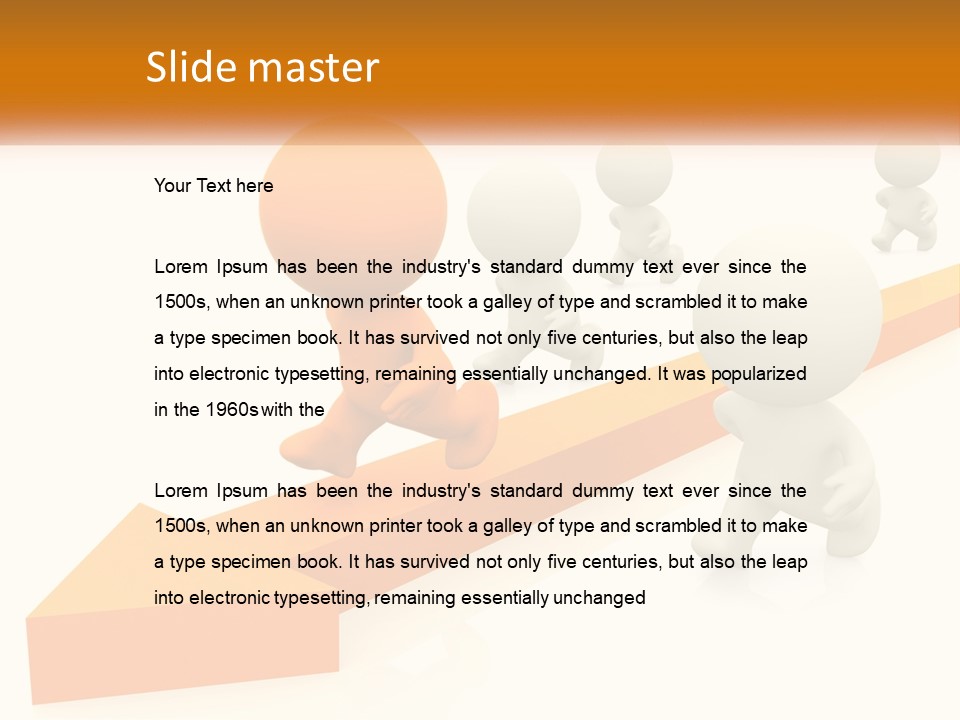 Competing People Abstract PowerPoint Template