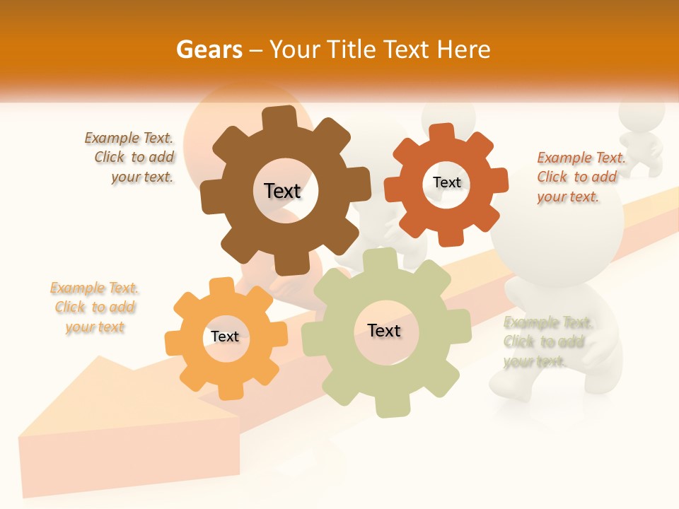 Competing People Abstract PowerPoint Template