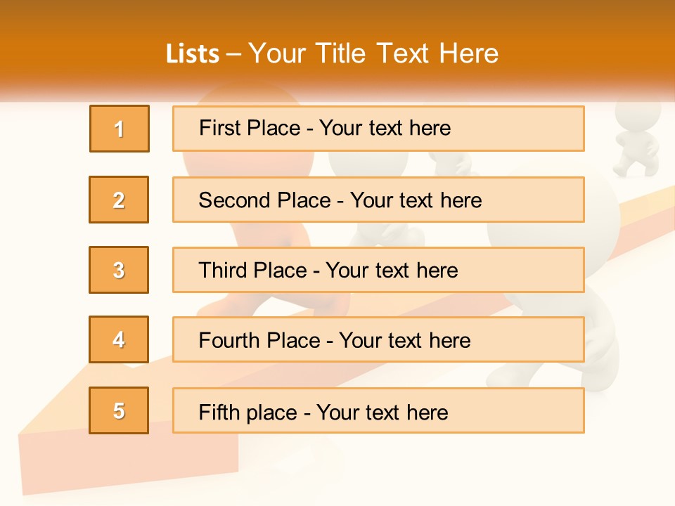 Competing People Abstract PowerPoint Template