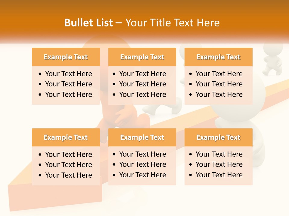 Competing People Abstract PowerPoint Template