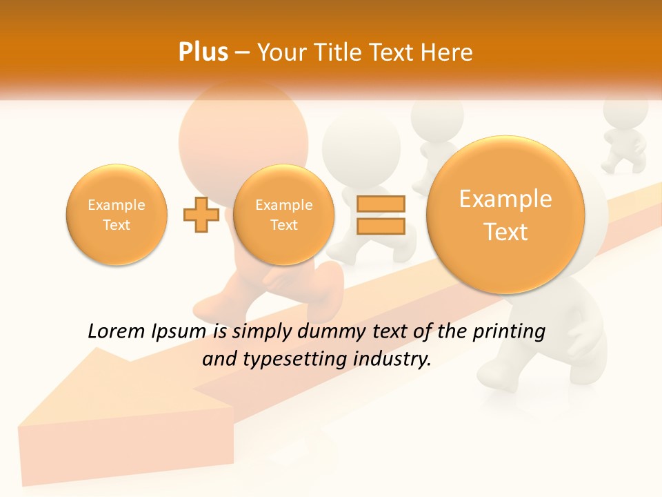 Competing People Abstract PowerPoint Template