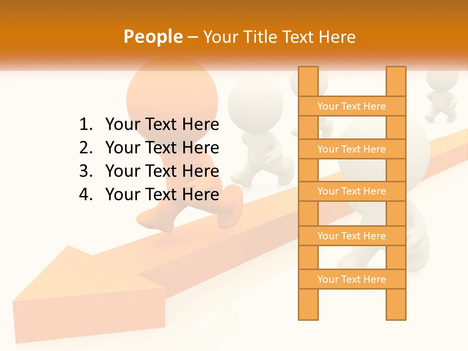 Competing People Abstract PowerPoint Template